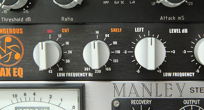 Manley Vari-Mu Mastering Compressor Dangerous Music BAX Paramteric Eq Post Production Studio view for editing surround sound in Pro Tools for film, tv, and masteringfor analog and digital mastering in the Kingston, New York
